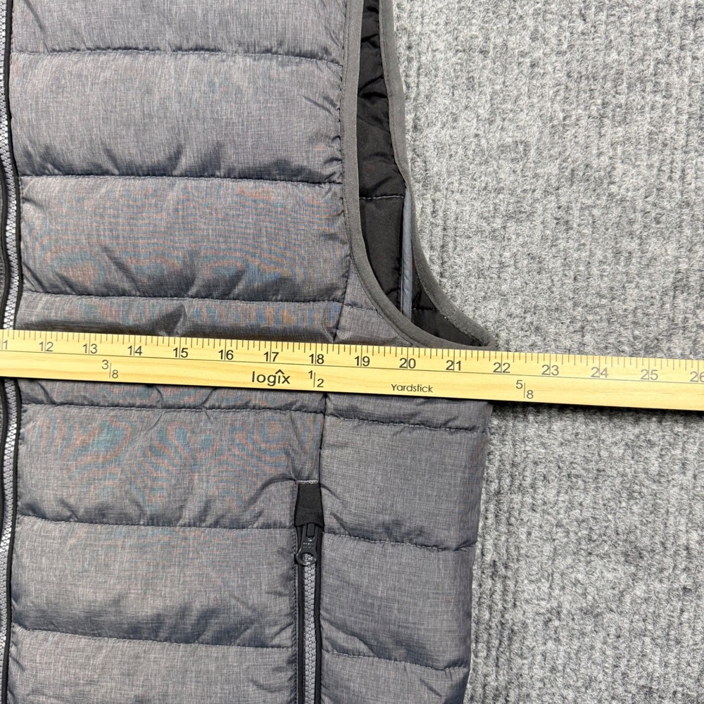 UNTUCKit Mens Gray Quilted Puffer Vest Full Zip Lightweight Size Large L - Picture 5 of 11